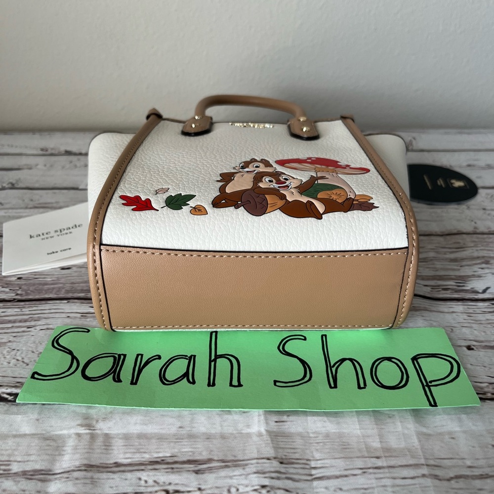 ♠️Kate Spade Ella Disney X KSNY Chip N Dale Mini Tote - Picture 6 of 13